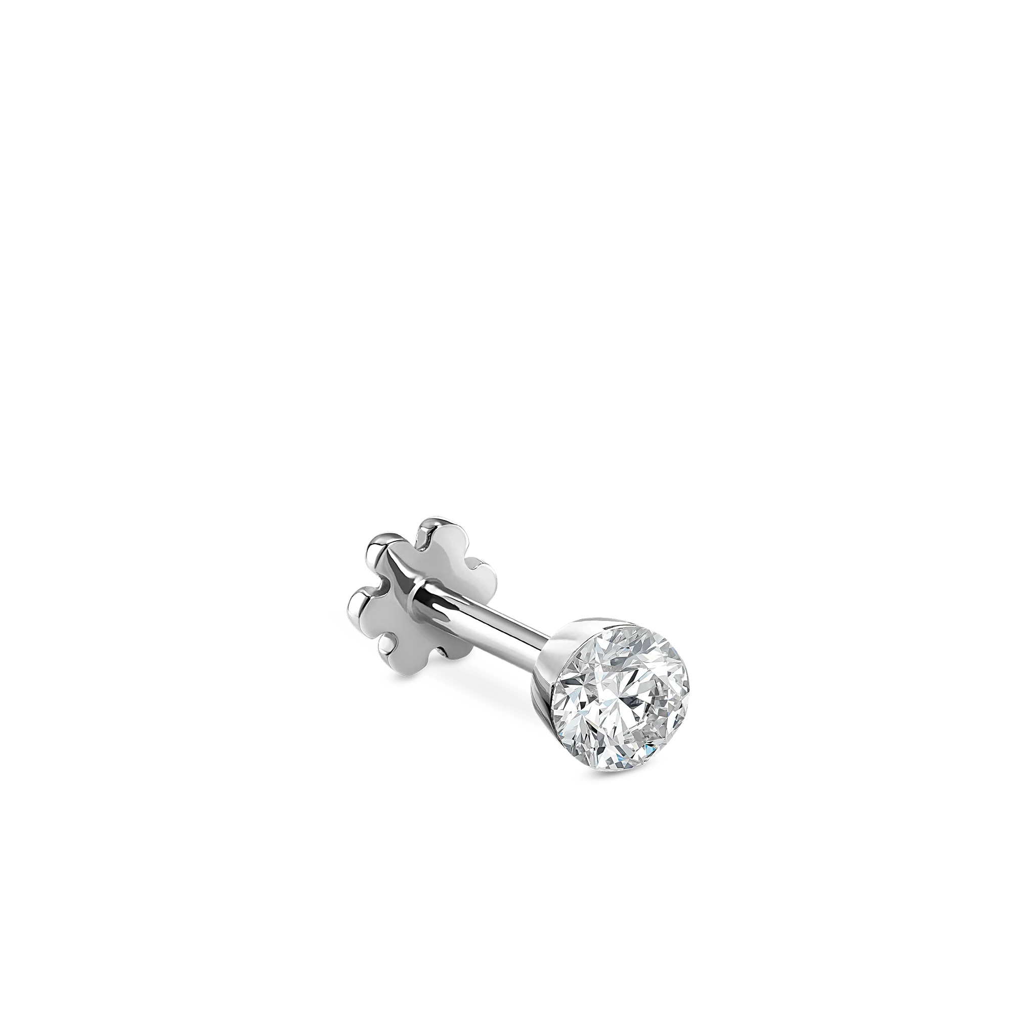 Invisible Set Diamond Threaded Stud Earring - Image 145