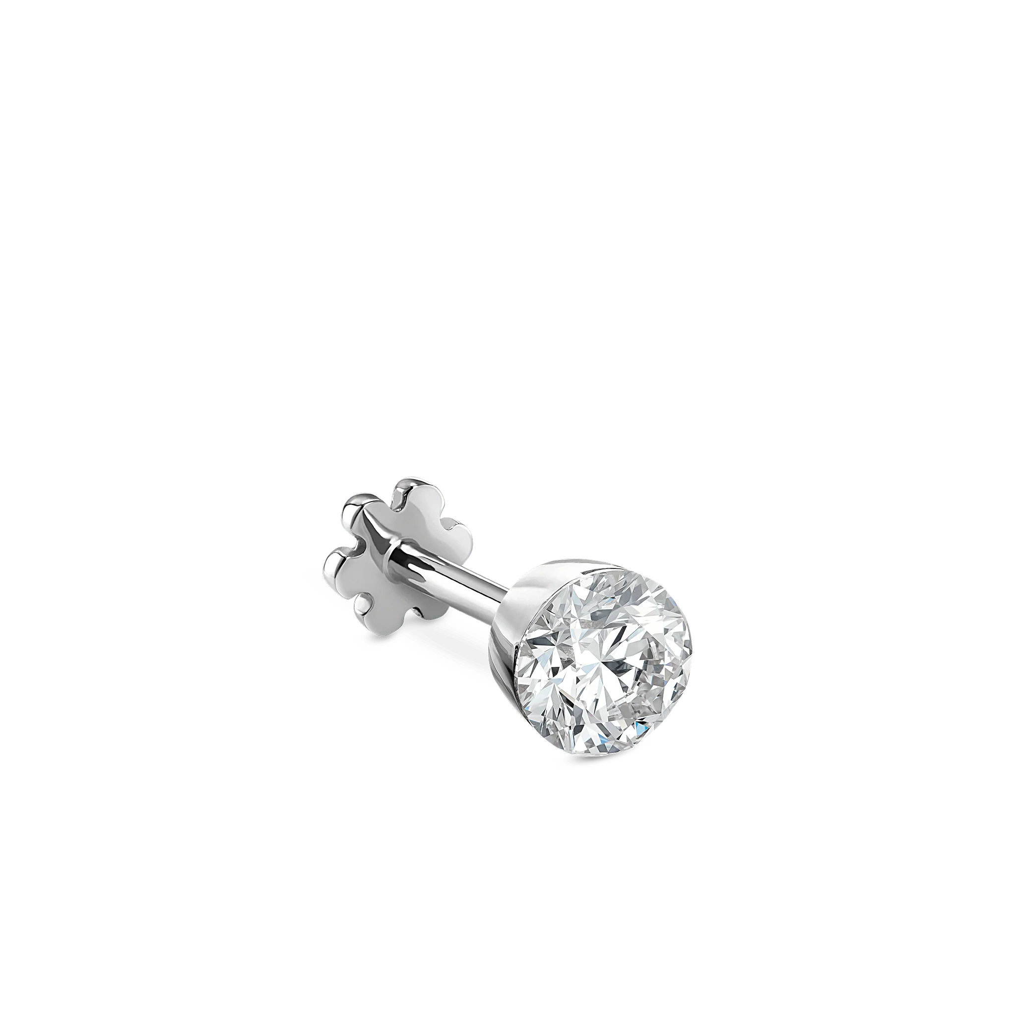 Invisible Set Diamond Threaded Stud Earring - Image 148