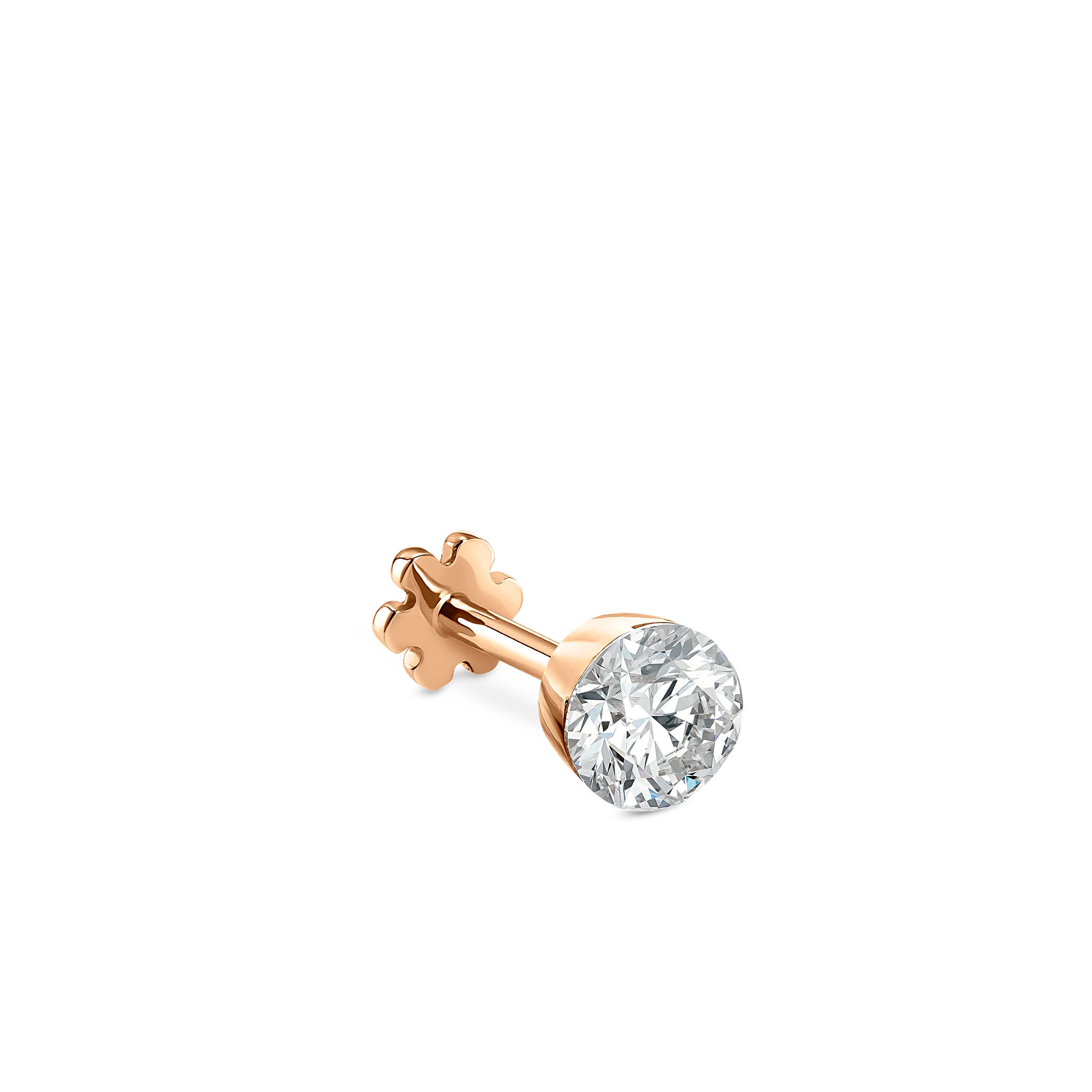 Invisible Set Diamond Threaded Stud Earring - Image 150