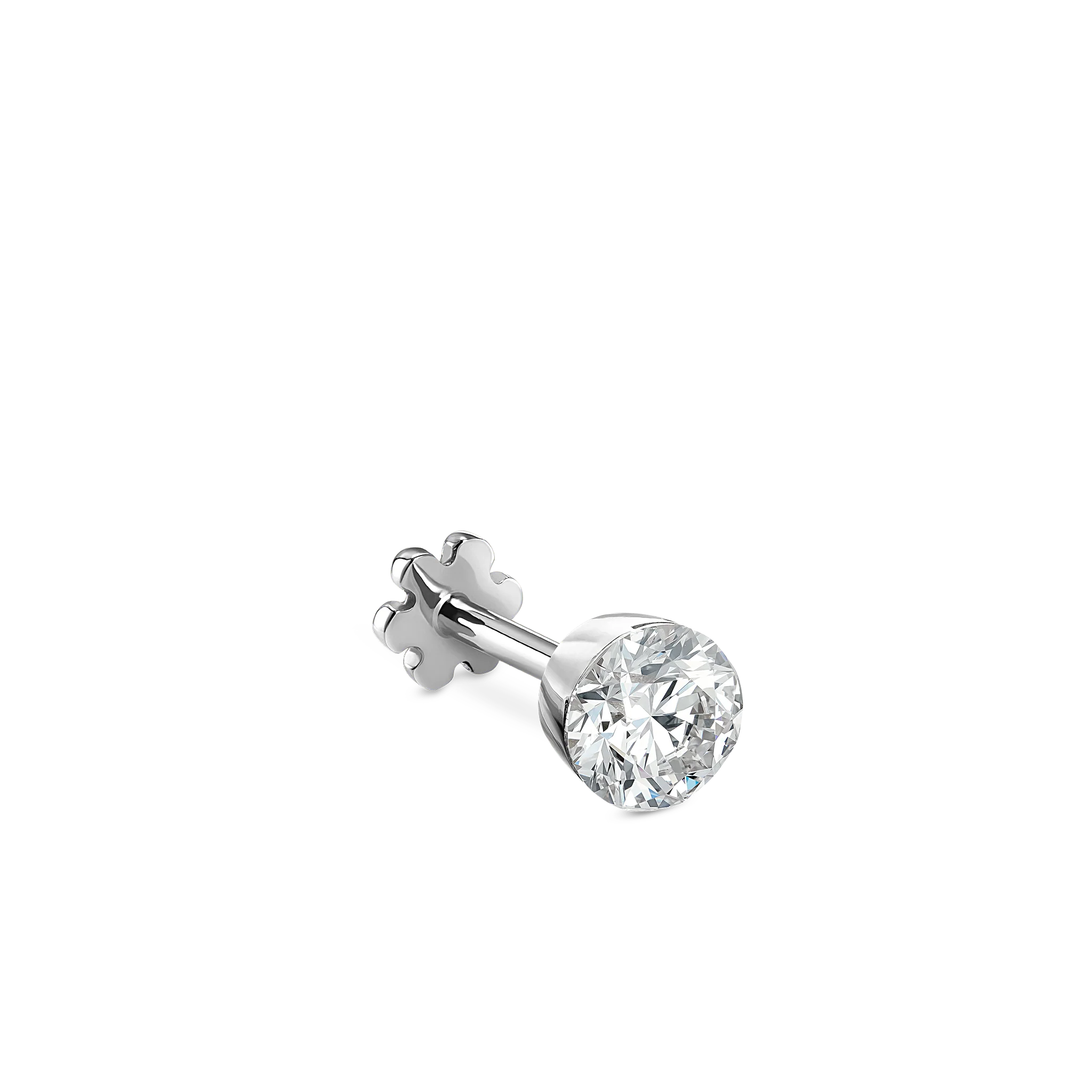 Invisible Set Diamond Threaded Stud Earring - Image 151