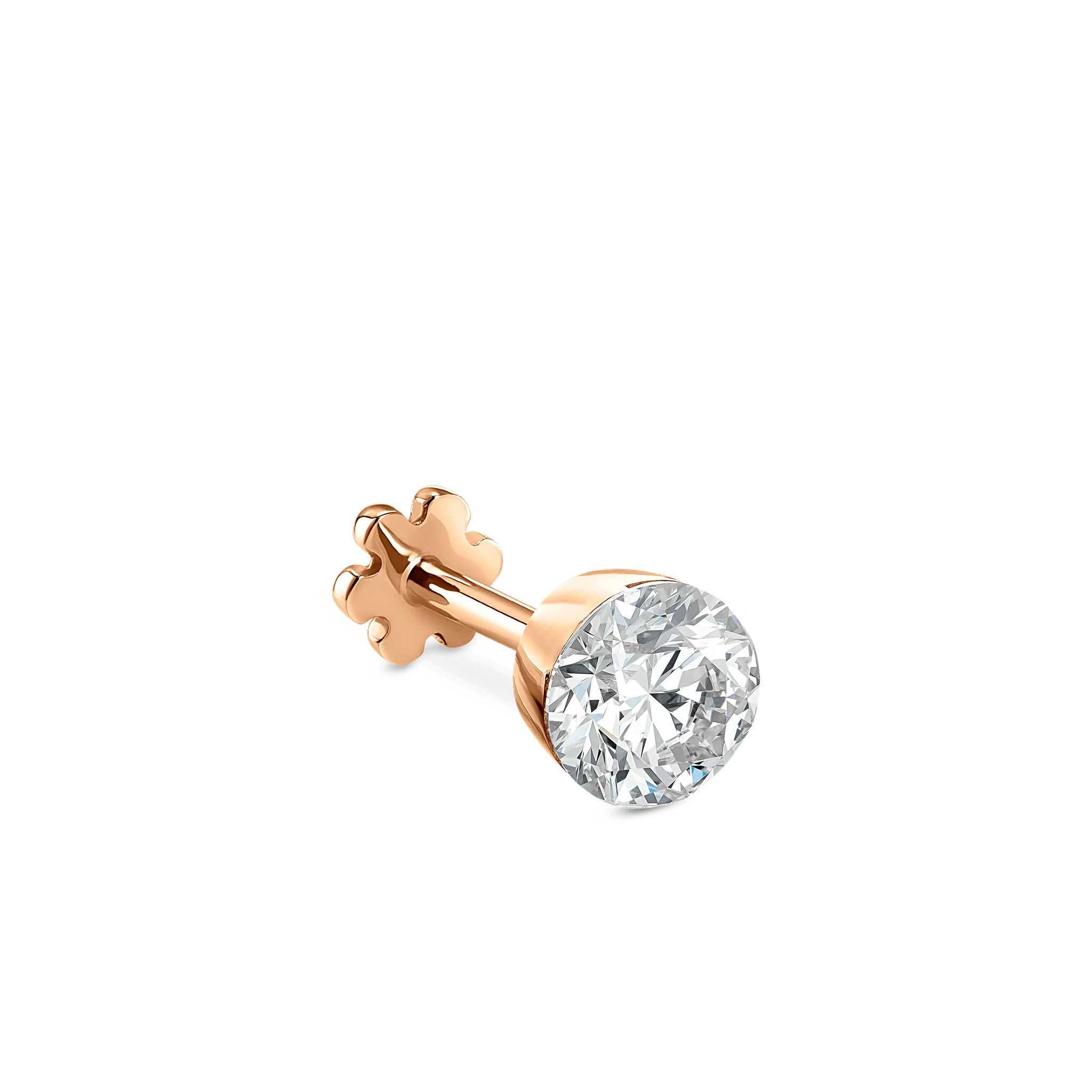 Invisible Set Diamond Threaded Stud Earring - Image 153
