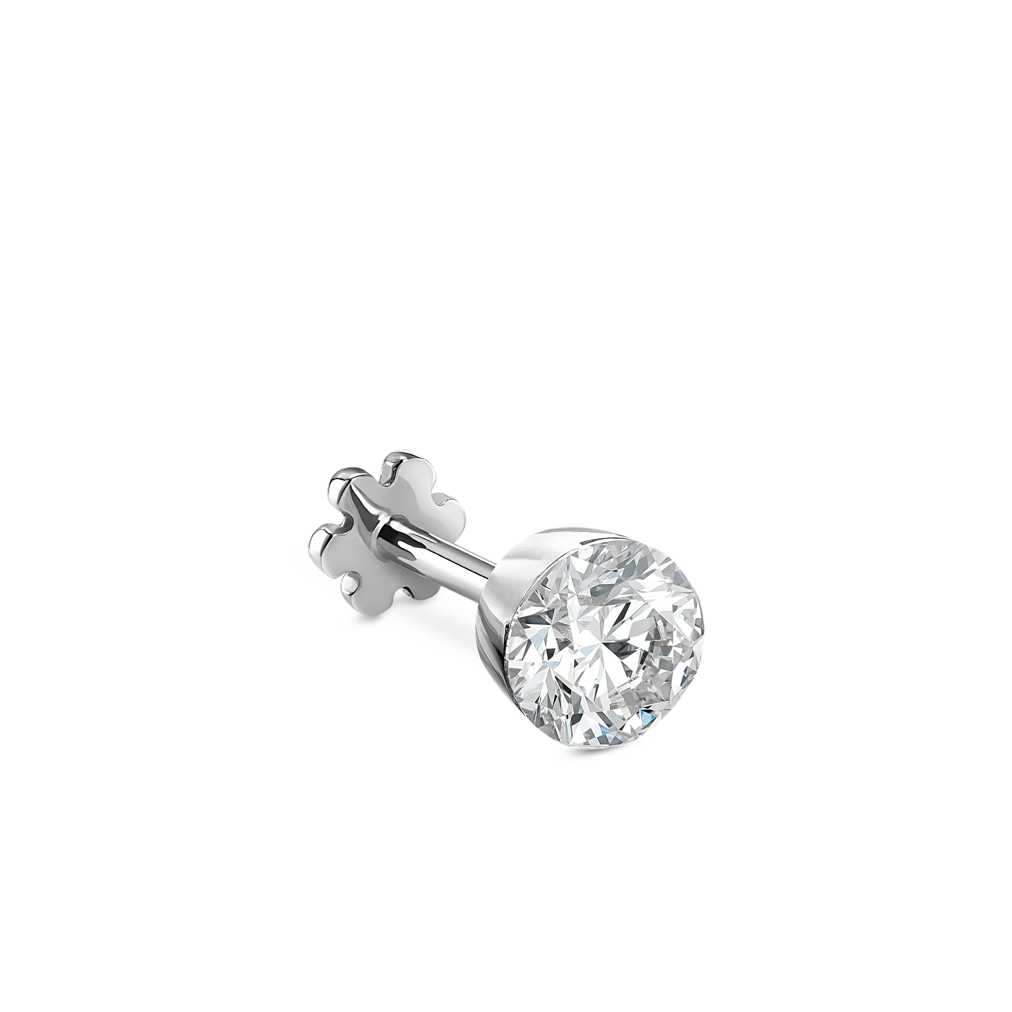 Invisible Set Diamond Threaded Stud Earring - Image 154