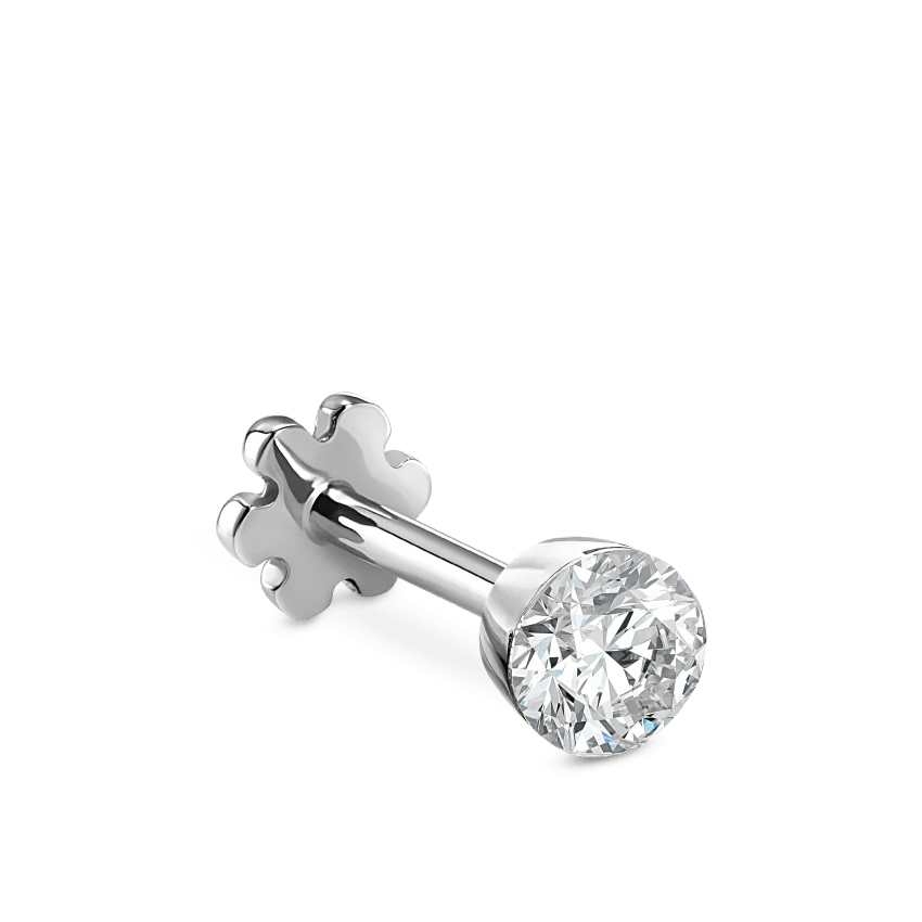 Invisible Set Diamond Threaded Stud Earring - Image 18