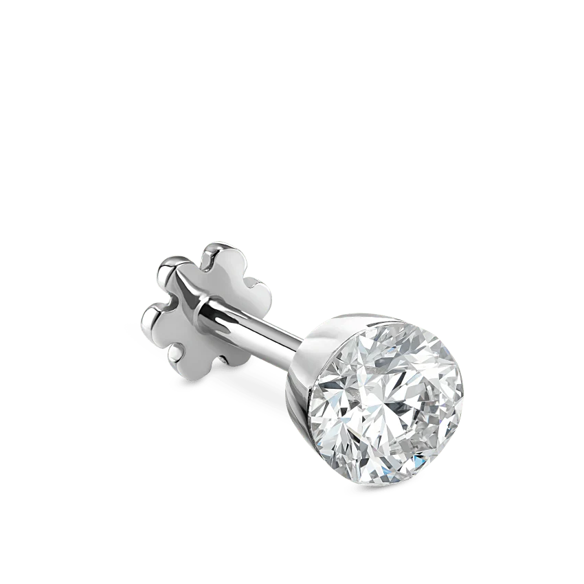 Invisible Set Diamond Threaded Stud Earring - Image 24