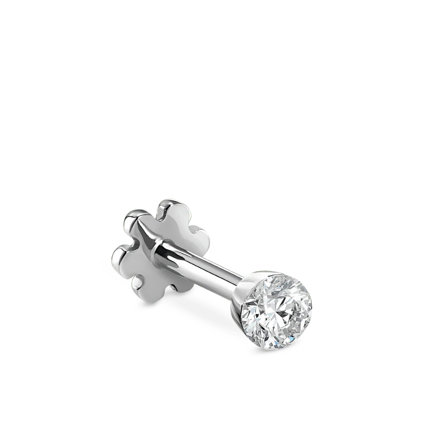 Invisible Set Diamond Threaded Stud Earring - Image 31