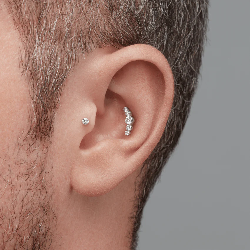 Invisible Set Diamond Threaded Stud Earring - Image 43