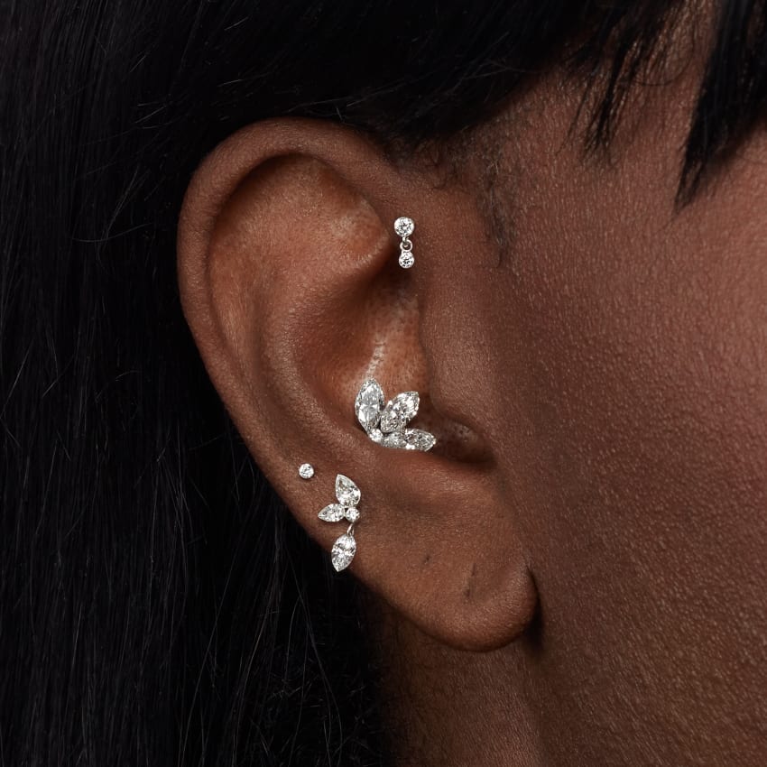 Invisible Set Diamond Threaded Stud Earring - Image 54