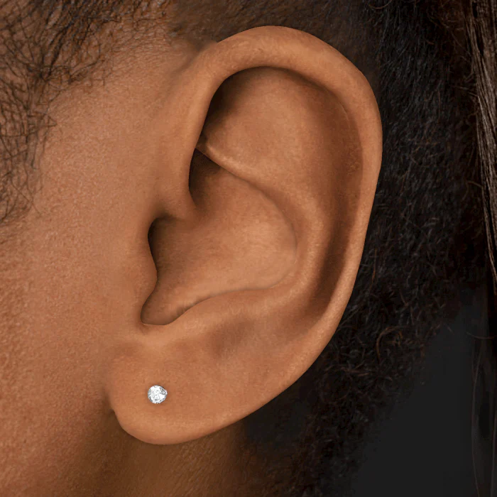 Invisible Set Diamond Threaded Stud Earring - Image 57