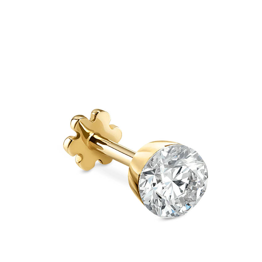Invisible Set Diamond Threaded Stud Earring - Image 75