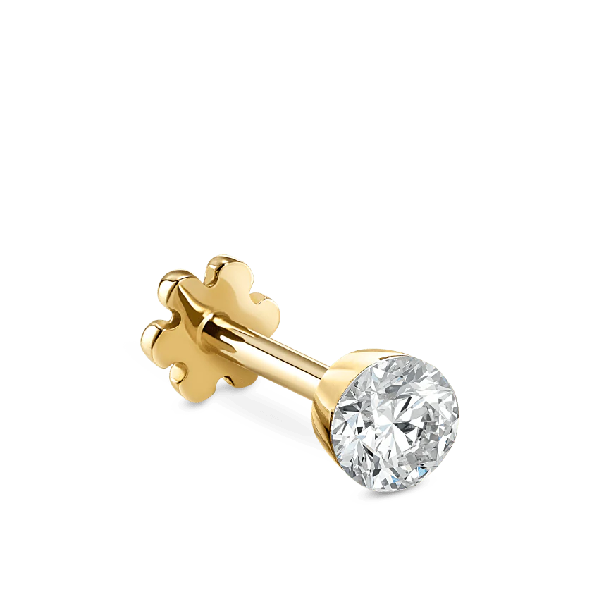 Invisible Set Diamond Threaded Stud Earring - Image 78