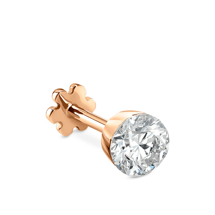 Invisible Set Diamond Threaded Stud Earring - Image 93