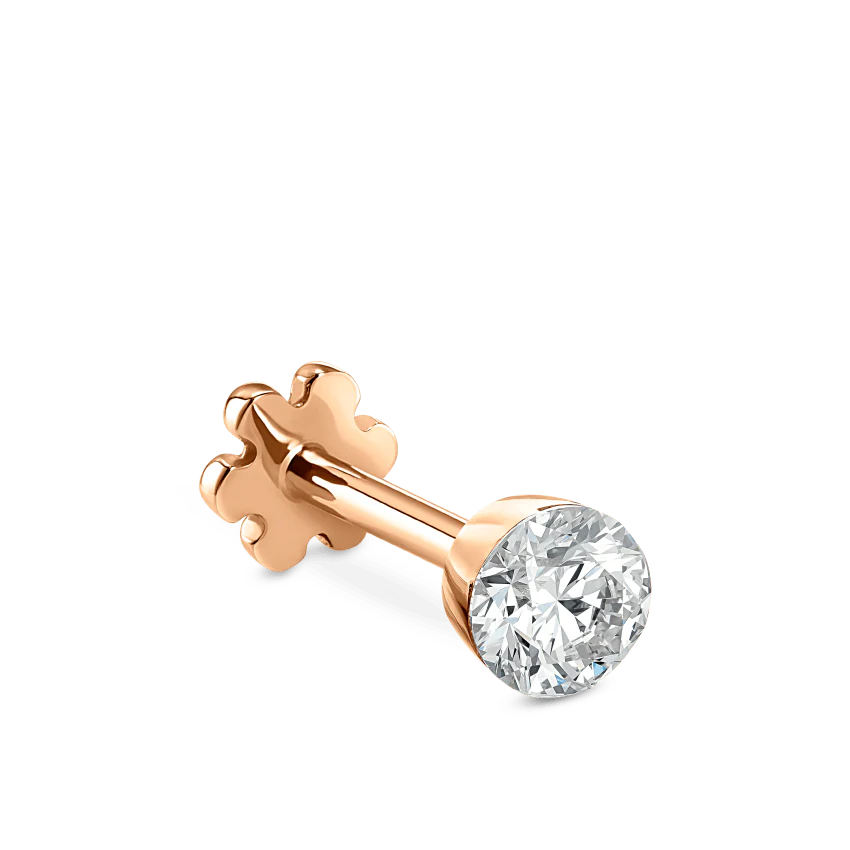 Invisible Set Diamond Threaded Stud Earring With Titanium Backing - Image 102