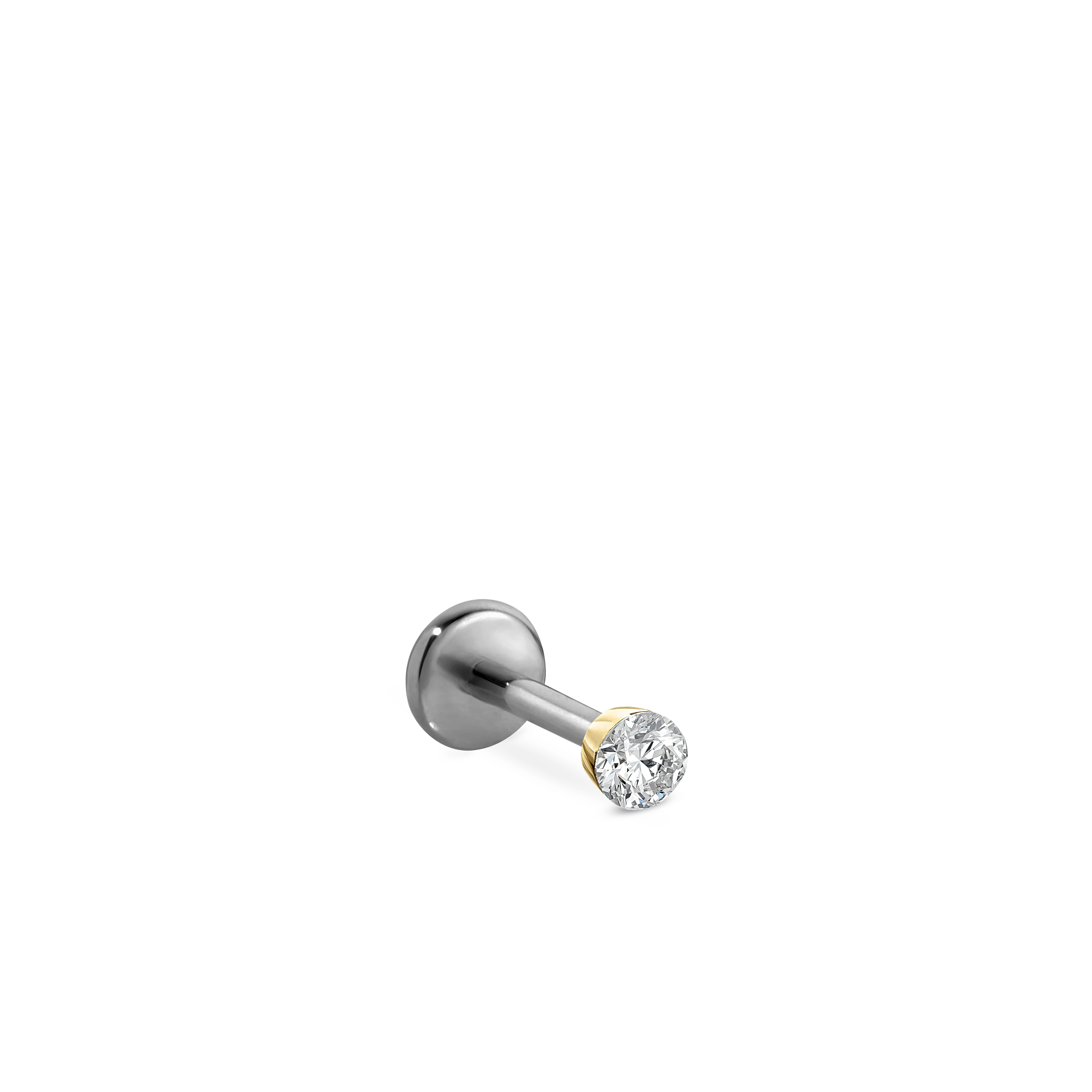 Invisible Set Diamond Threaded Stud Earring With Titanium Backing - Image 135