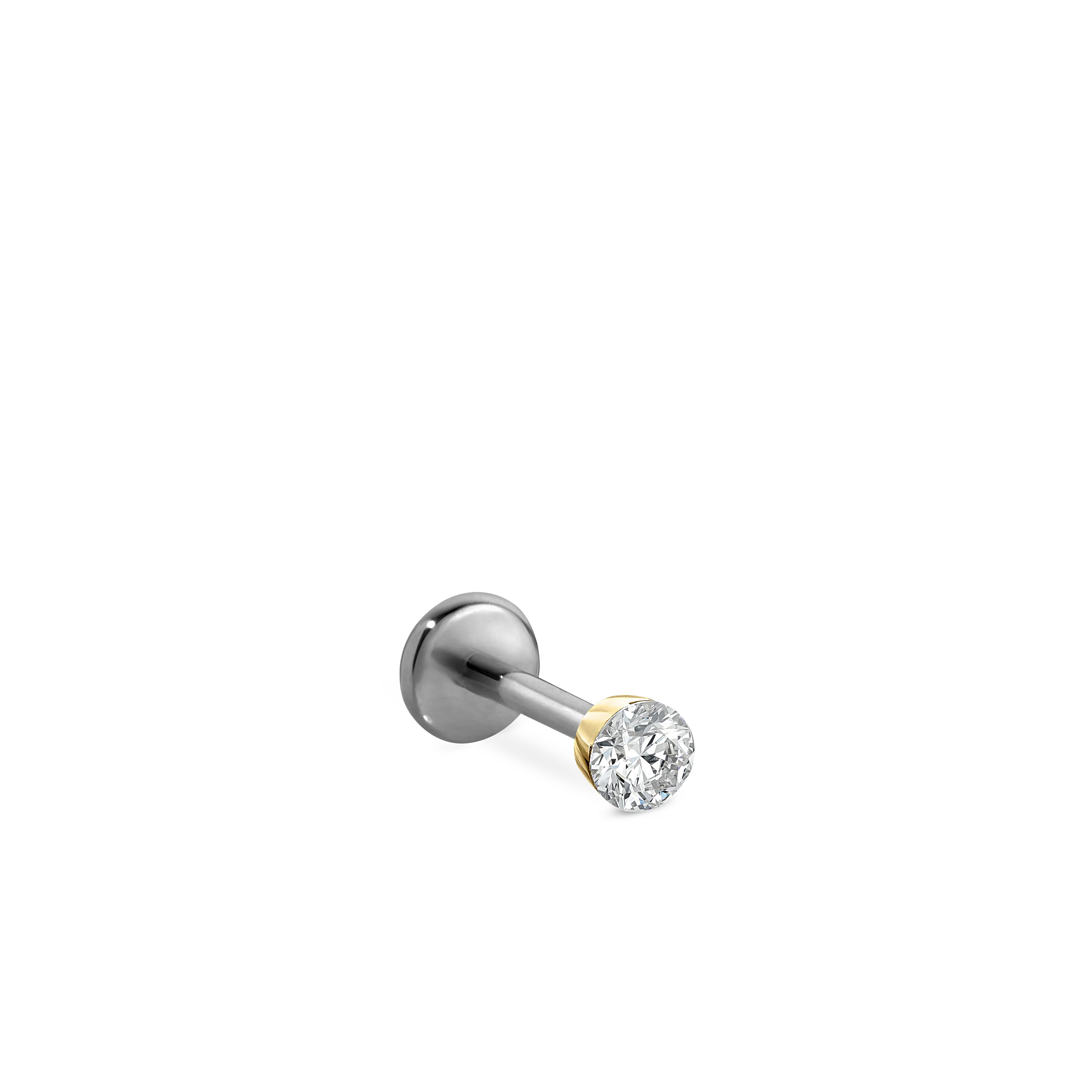 Invisible Set Diamond Threaded Stud Earring With Titanium Backing - Image 137