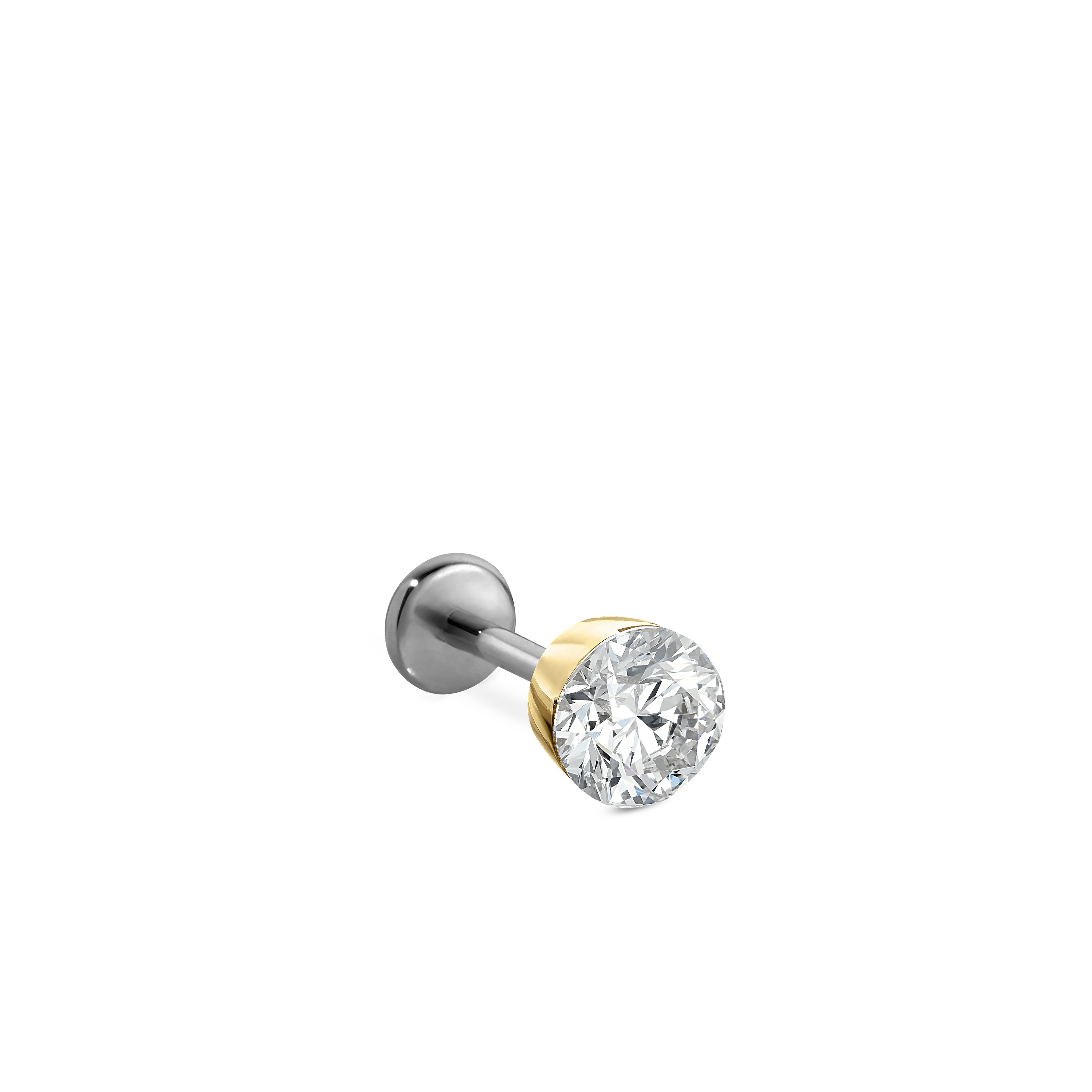 Invisible Set Diamond Threaded Stud Earring With Titanium Backing - Image 140