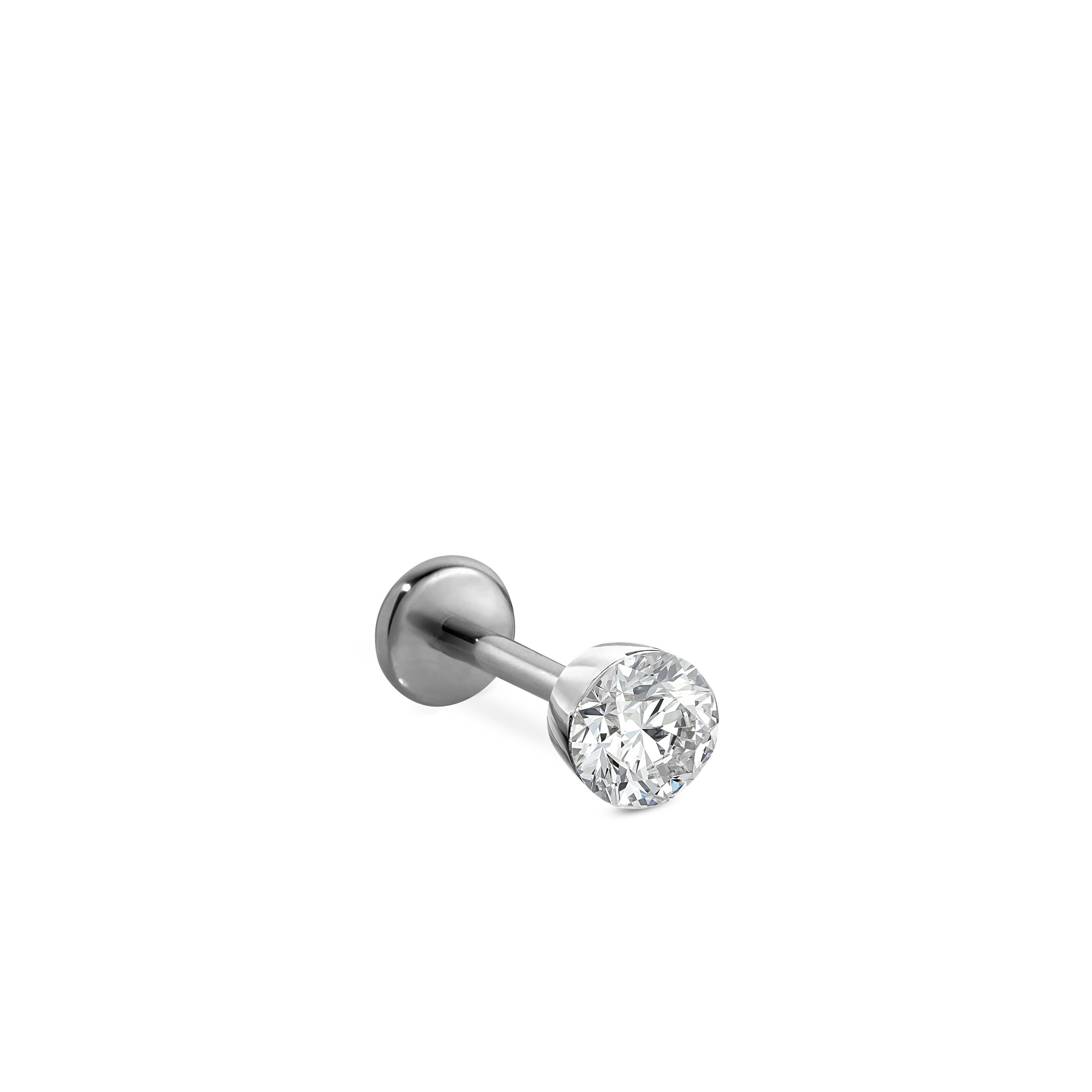 Invisible Set Diamond Threaded Stud Earring With Titanium Backing - Image 146