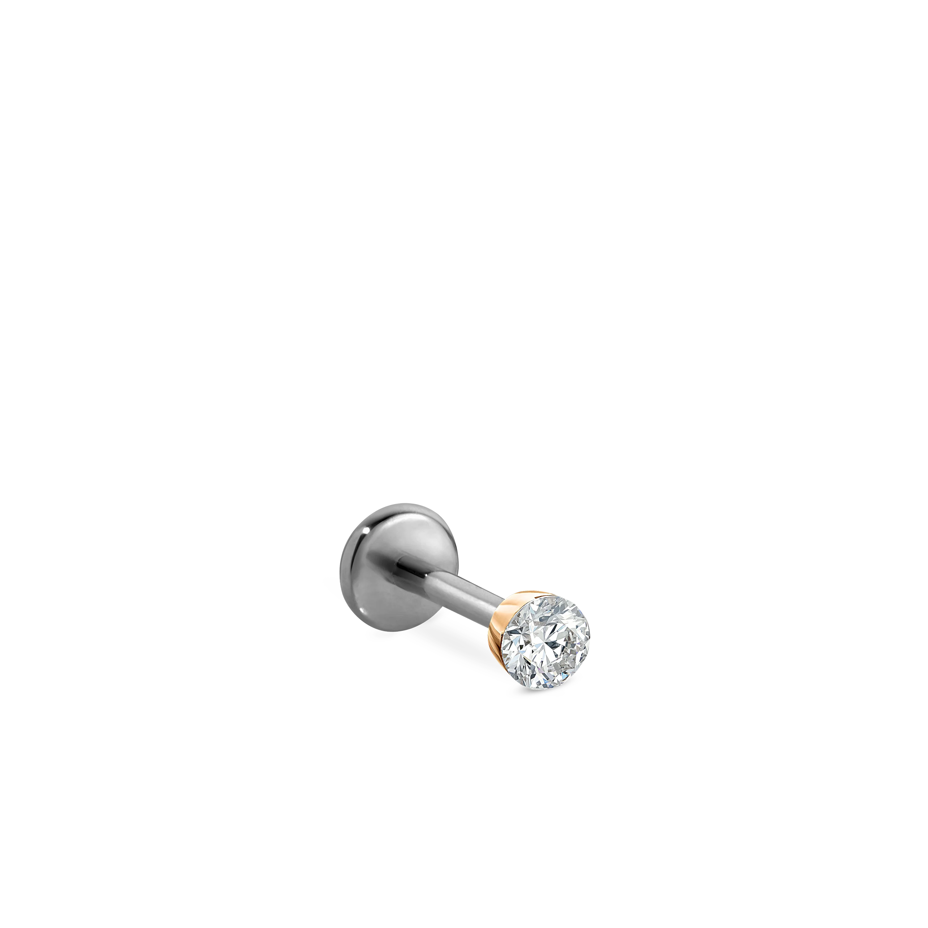 Invisible Set Diamond Threaded Stud Earring With Titanium Backing - Image 153