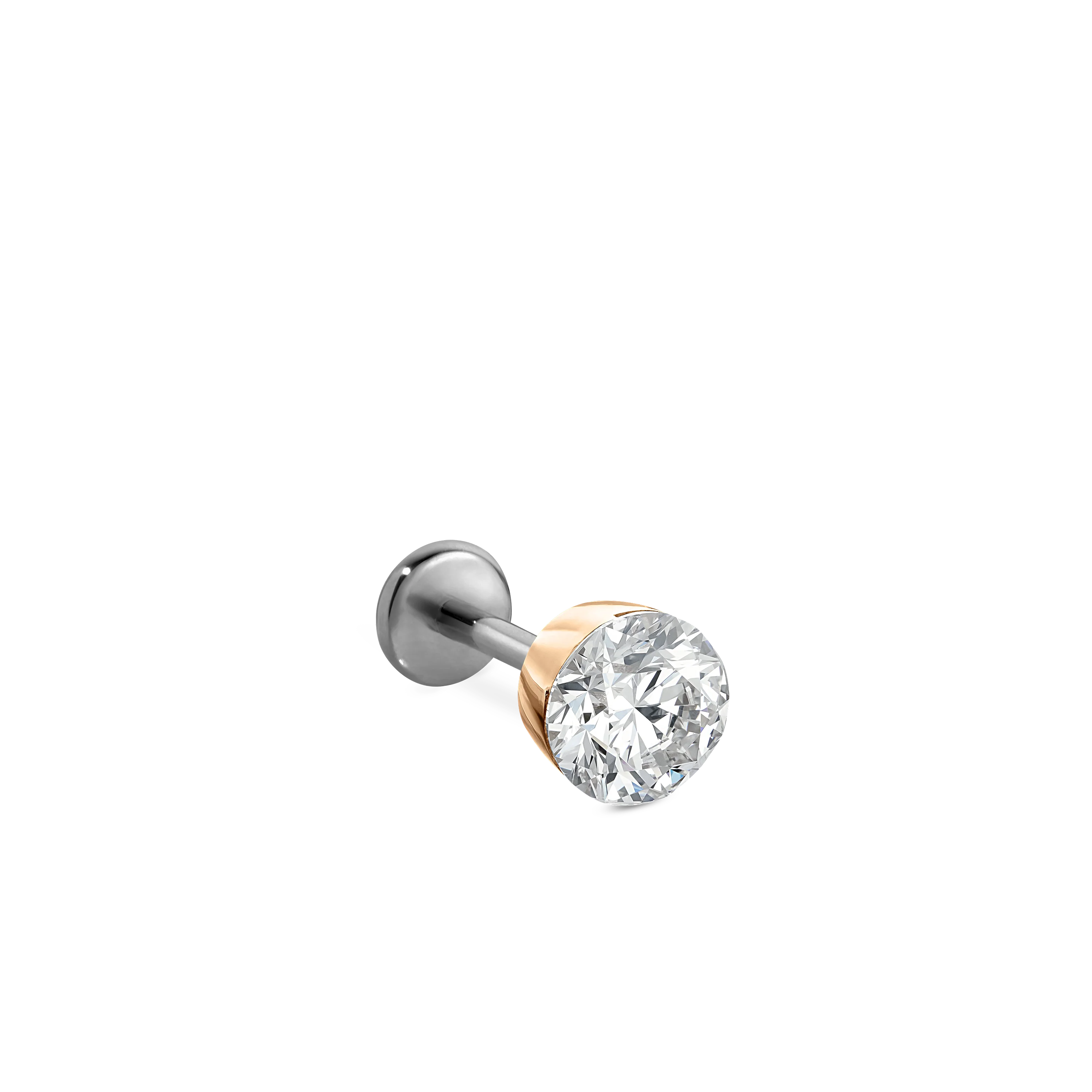Invisible Set Diamond Threaded Stud Earring With Titanium Backing - Image 158