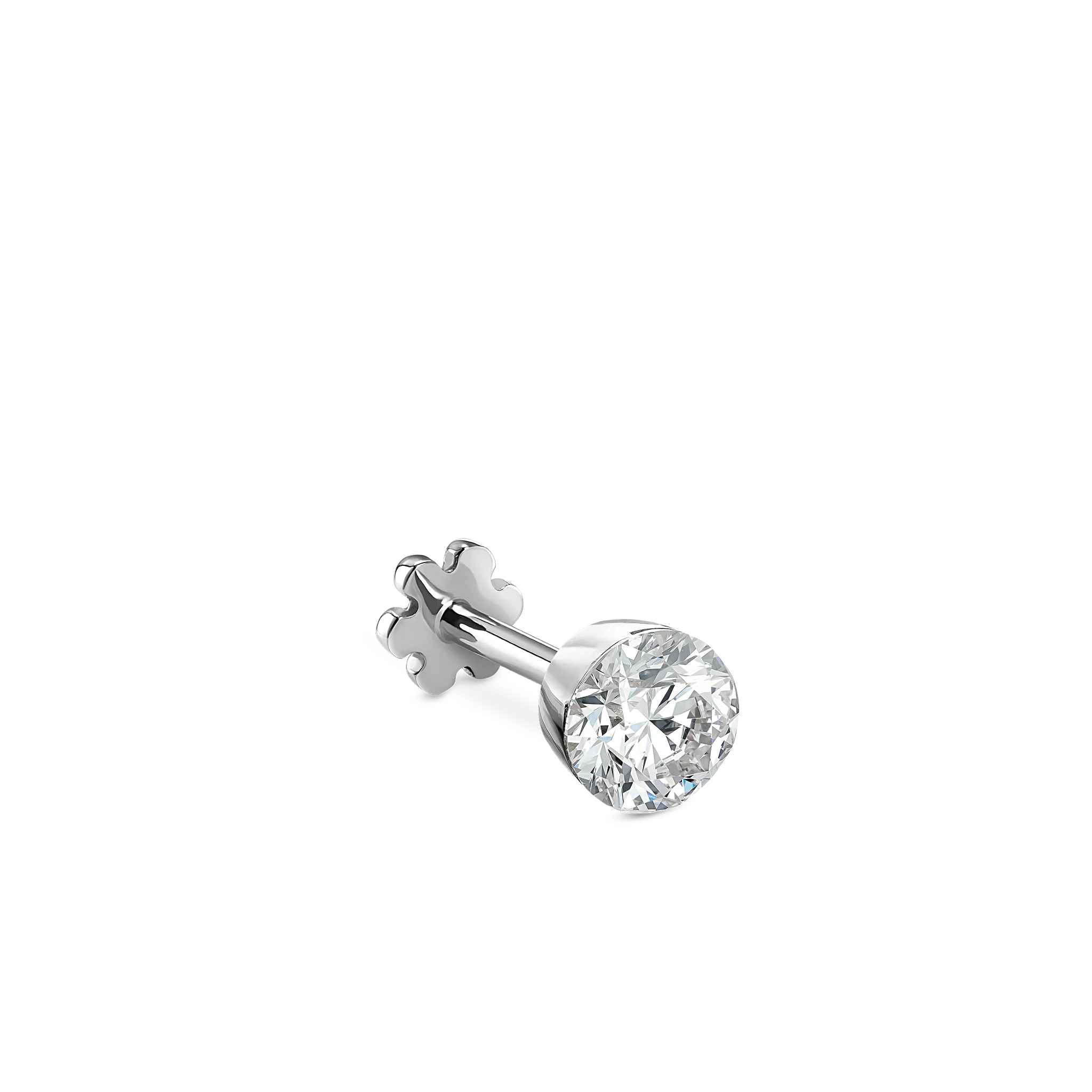 Invisible Set Diamond Threaded Stud Earring - Image 157
