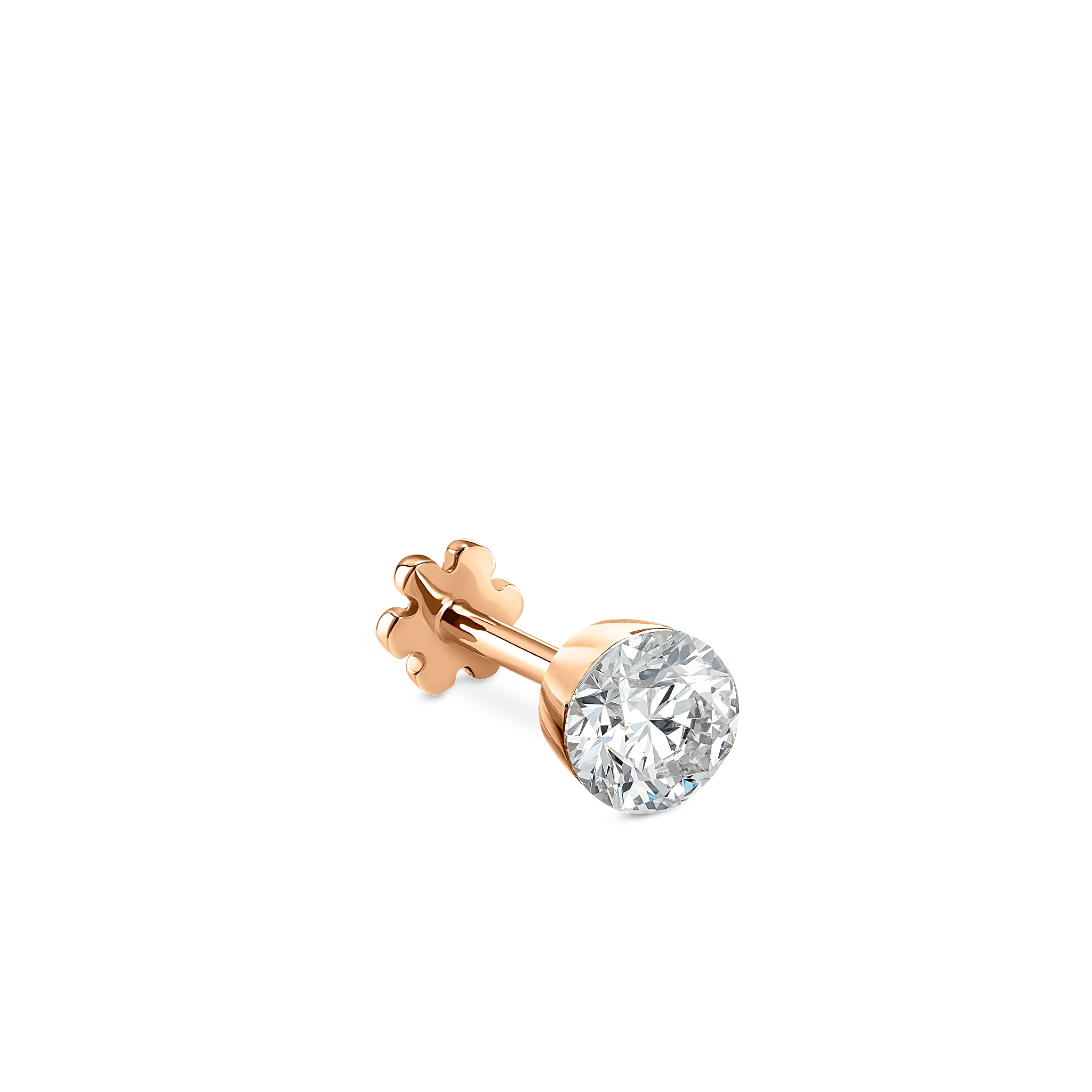 Invisible Set Diamond Threaded Stud Earring - Image 158