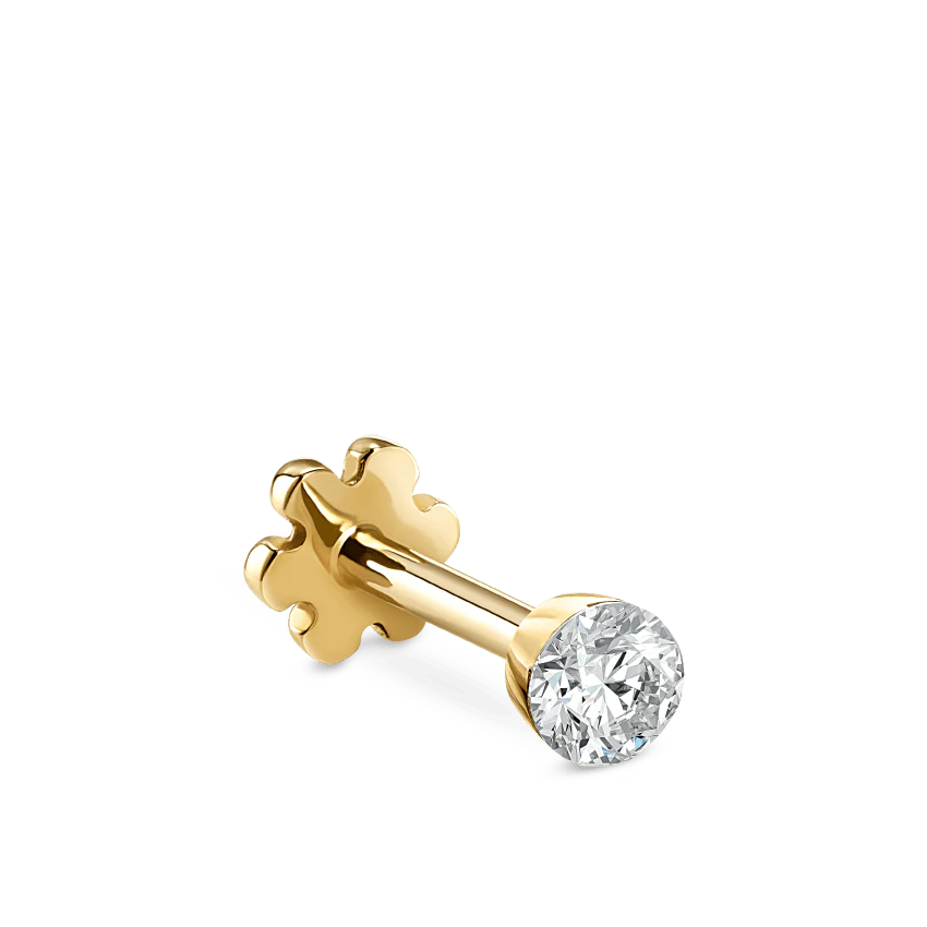 Invisible Set Diamond Threaded Stud Earring With Titanium Backing - Image 67