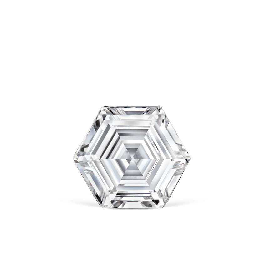 Invisible Set Hexagon Diamond Stud Earring - Image 18