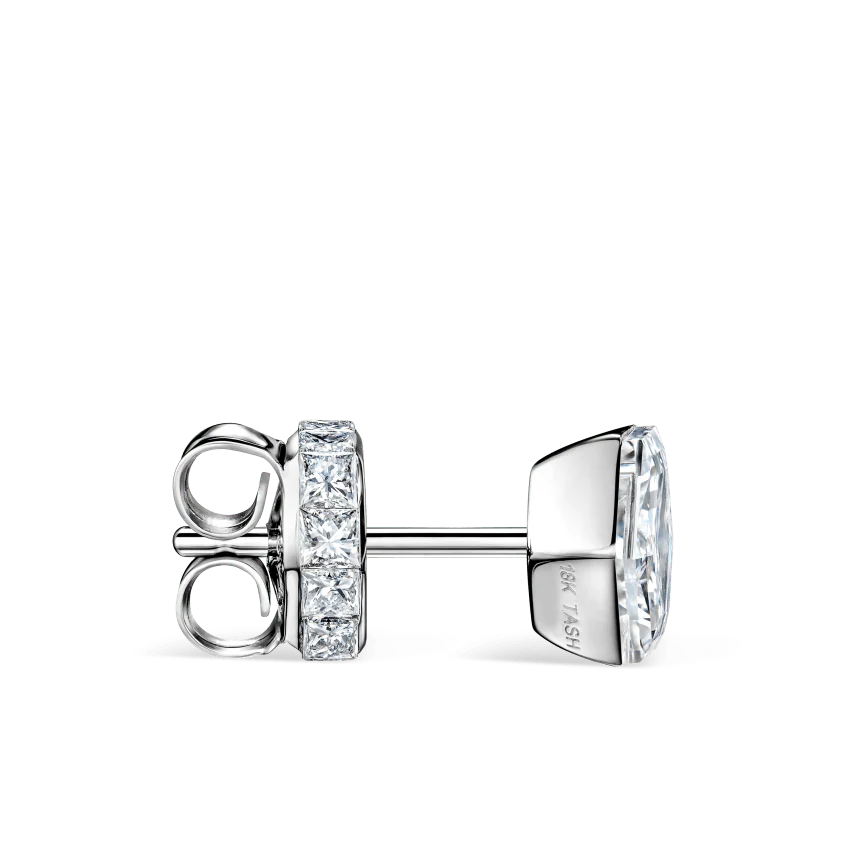 Invisible Set Hexagon Diamond Stud Earring - Image 19