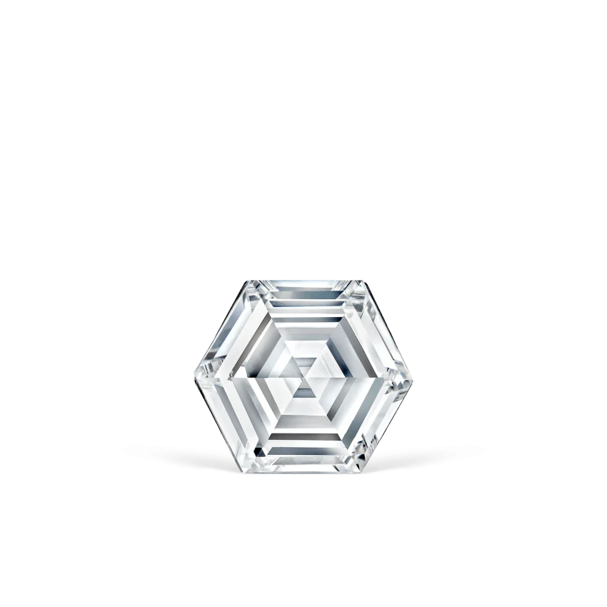 Invisible Set Hexagon Diamond Stud Earring - Image 6