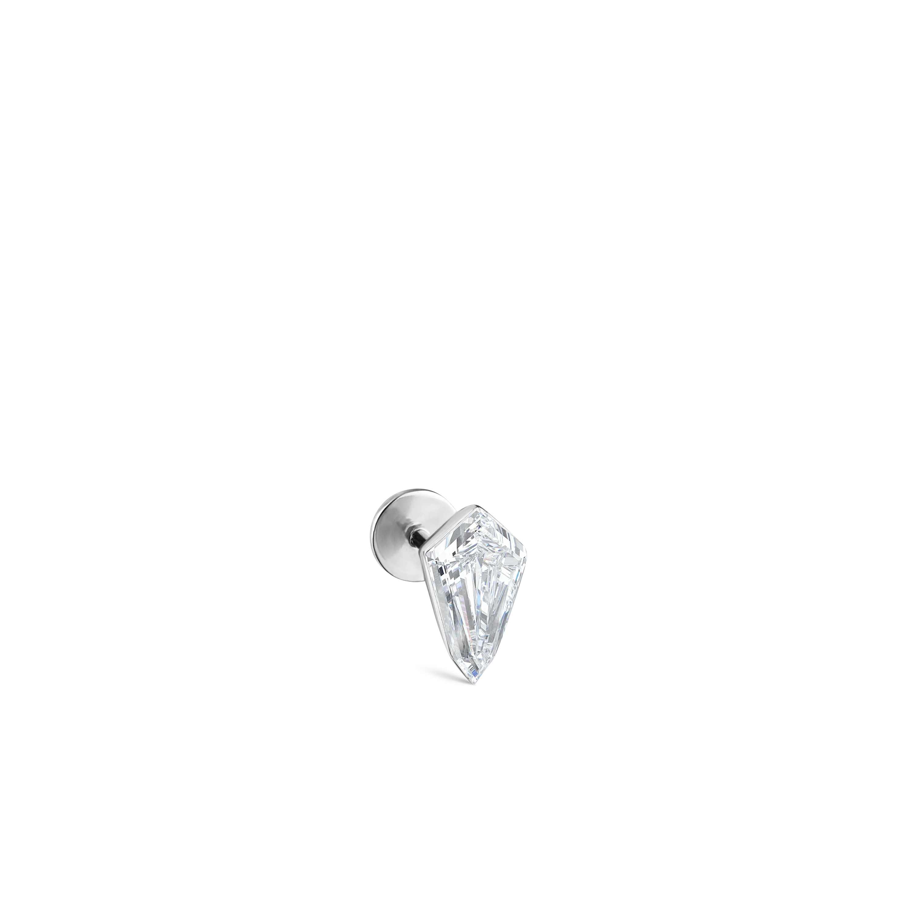 Invisible Set Kite Diamond Threaded Stud Earring - Image 7