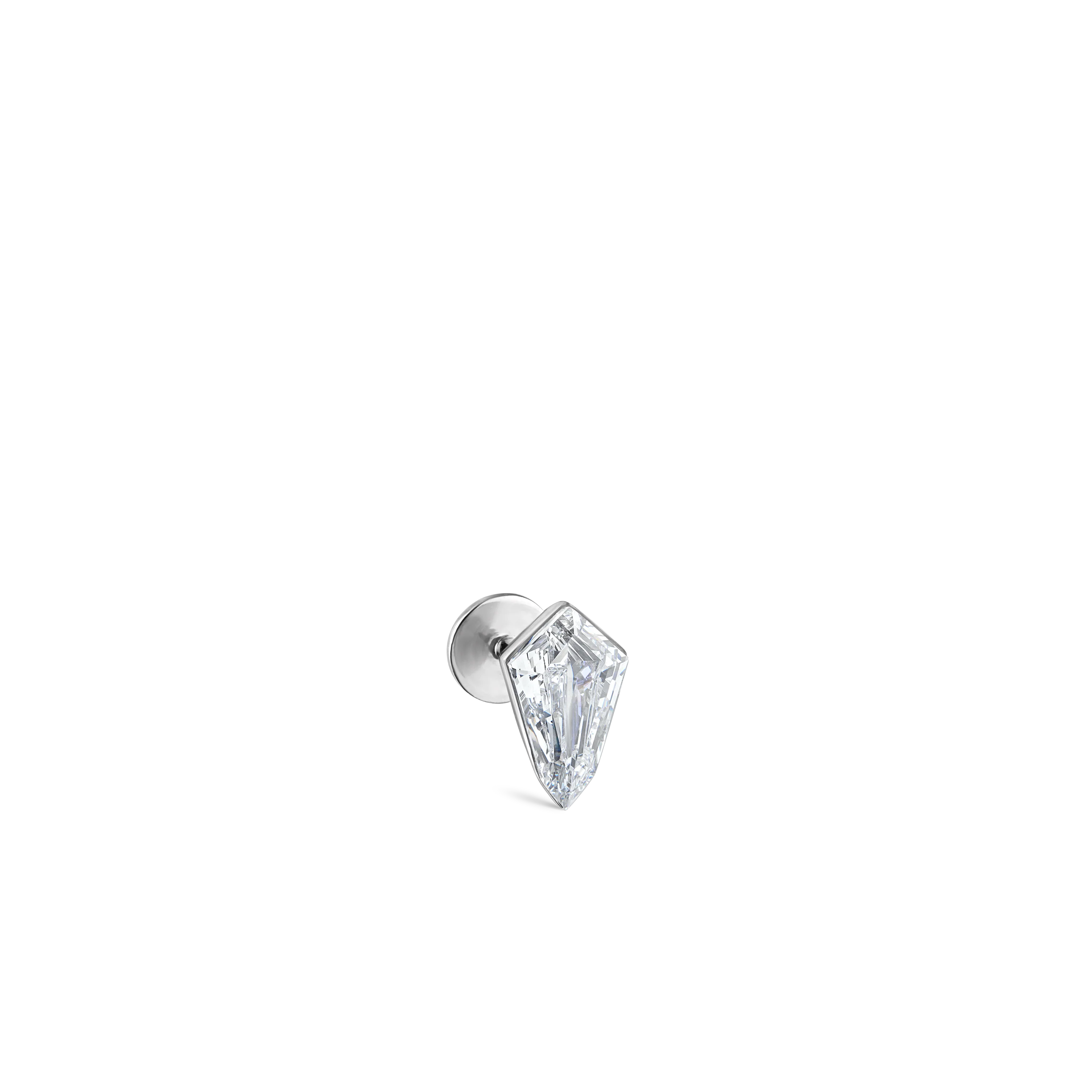 Invisible Set Kite Diamond Threaded Stud Earring - Image 8