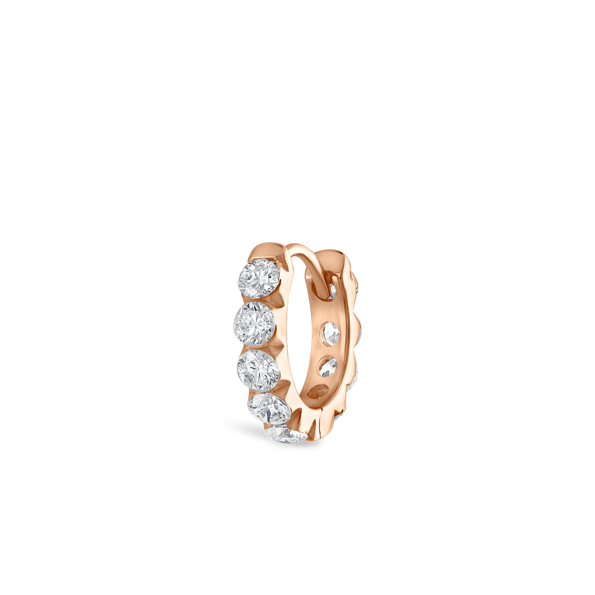 Invisible Set Large Diamond Eternity Hoop Earring - Image 105