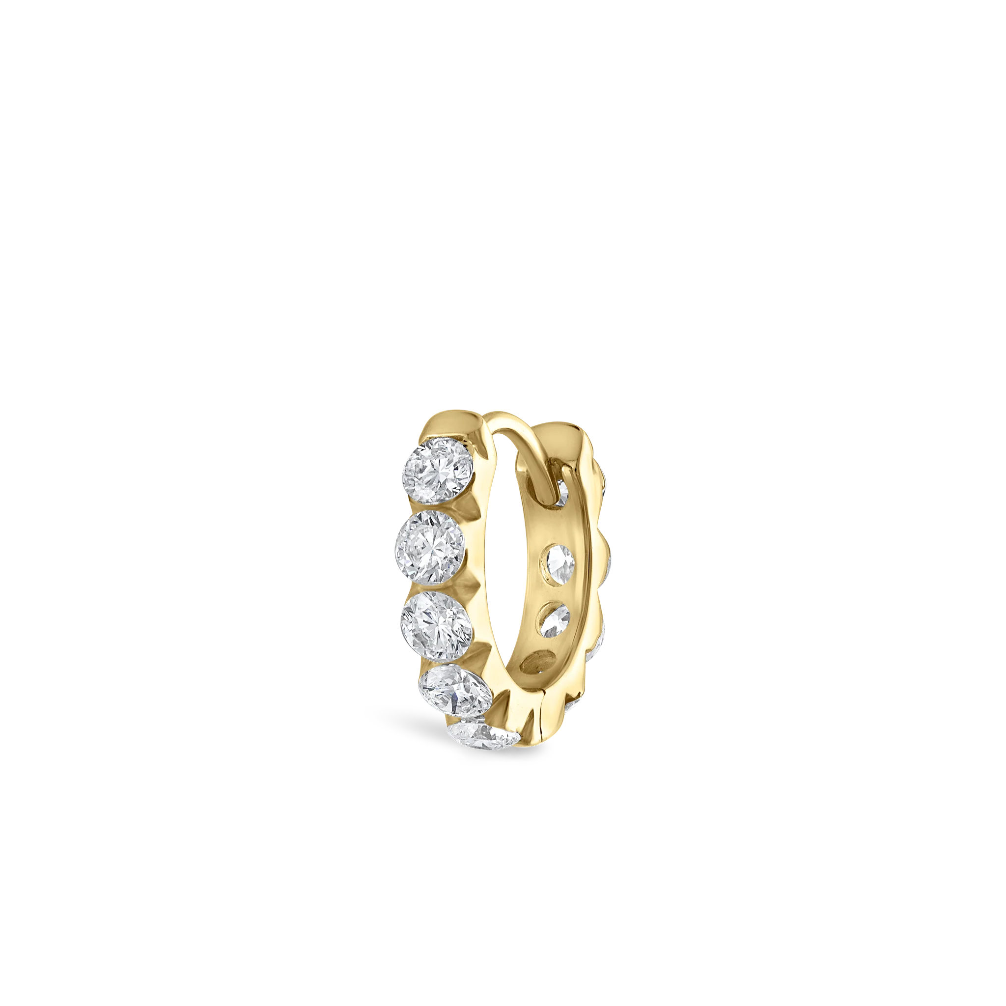 Invisible Set Large Diamond Eternity Hoop Earring - Image 107