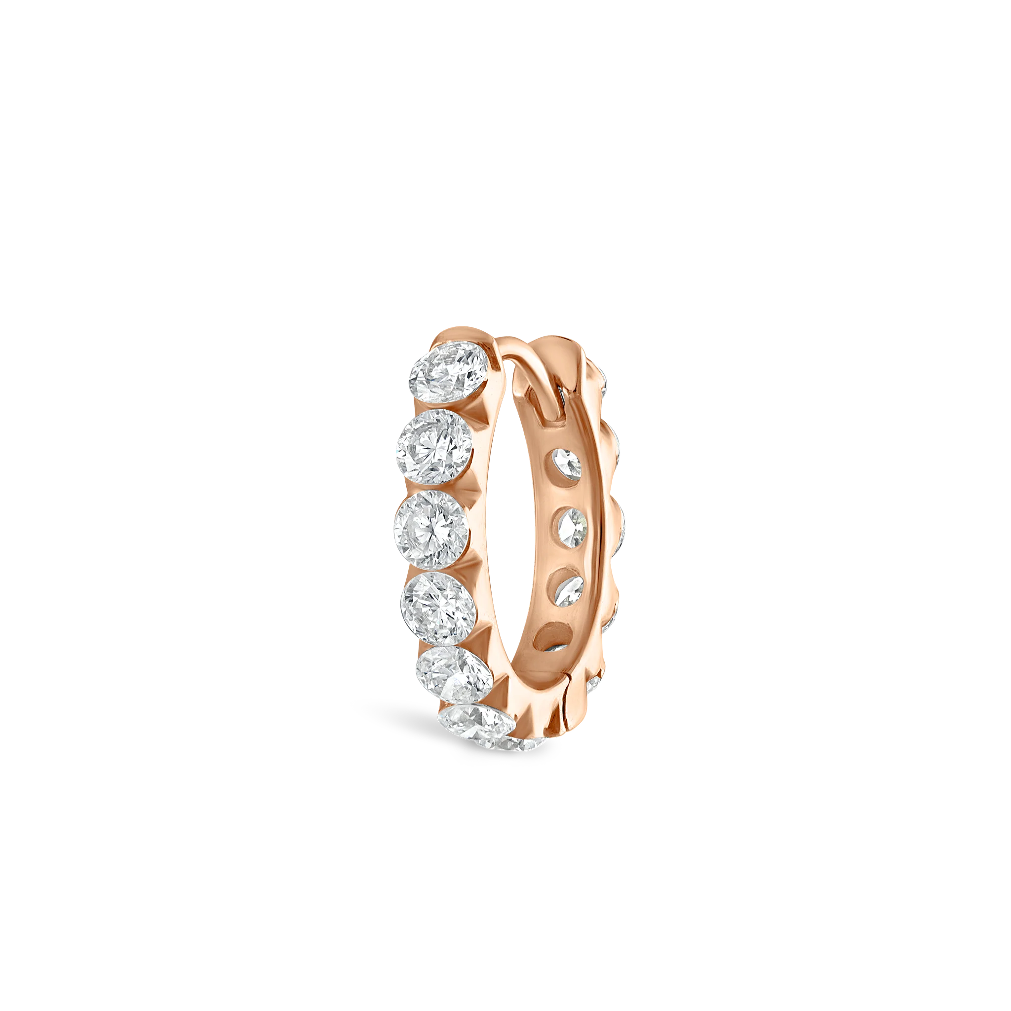 Invisible Set Large Diamond Eternity Hoop Earring - Image 108