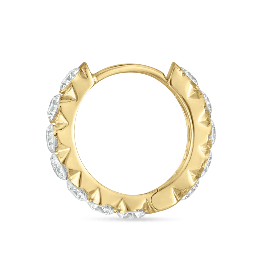 Invisible Set Large Diamond Eternity Hoop Earring - Image 33