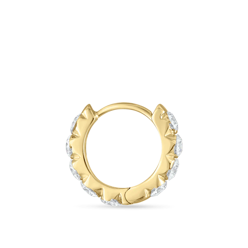 Invisible Set Large Diamond Eternity Hoop Earring - Image 39