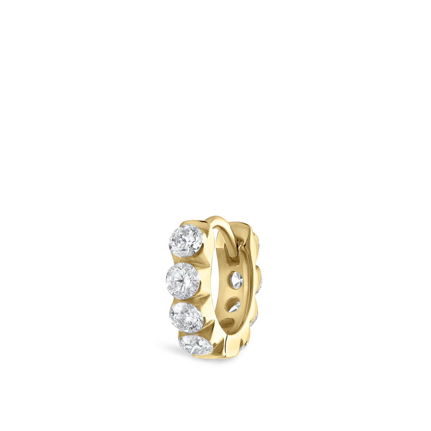 Invisible Set Large Diamond Eternity Hoop Earring - Image 42