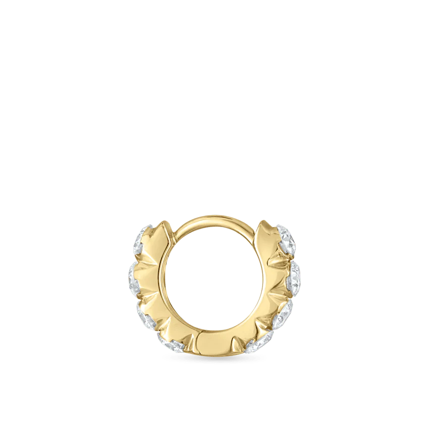 Invisible Set Large Diamond Eternity Hoop Earring - Image 49