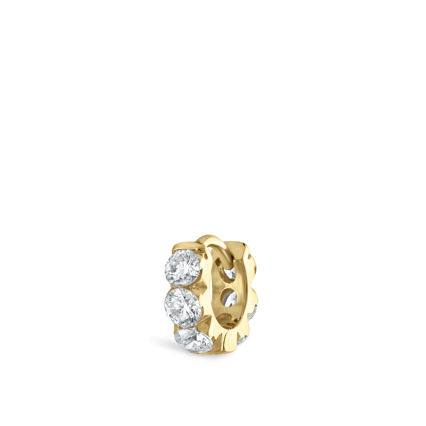 Invisible Set Large Diamond Eternity Hoop Earring - Image 50