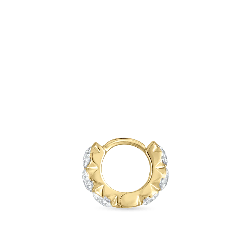 Invisible Set Large Diamond Eternity Hoop Earring - Image 52