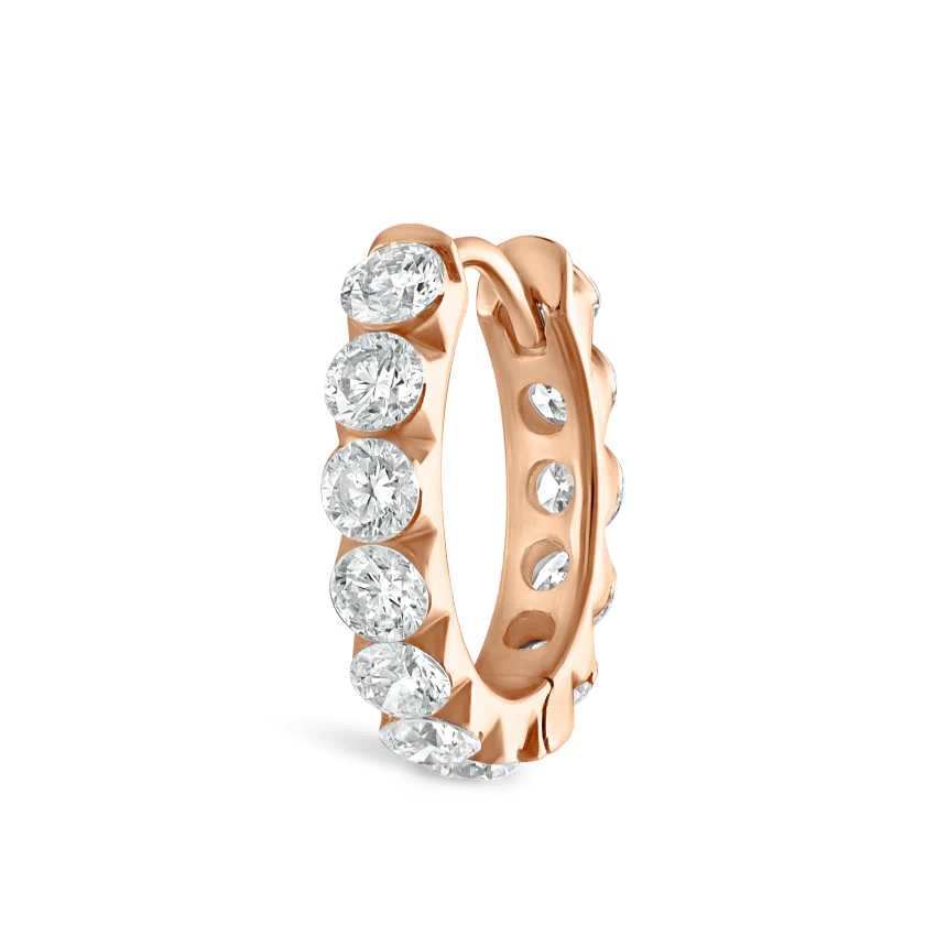 Invisible Set Large Diamond Eternity Hoop Earring - Image 53