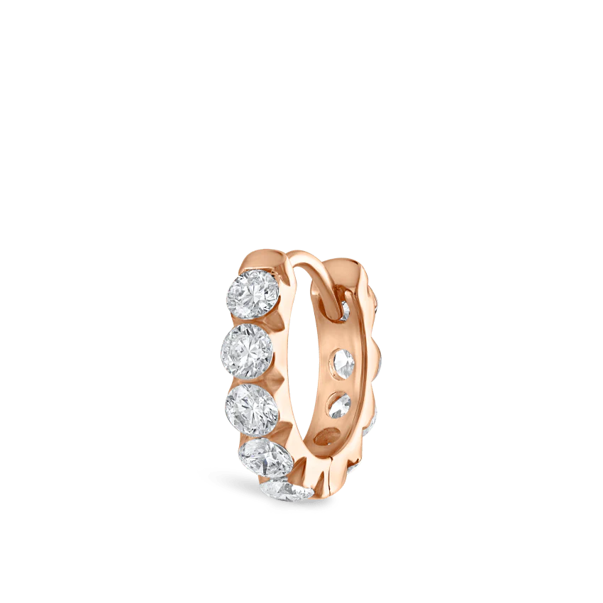 Invisible Set Large Diamond Eternity Hoop Earring - Image 59