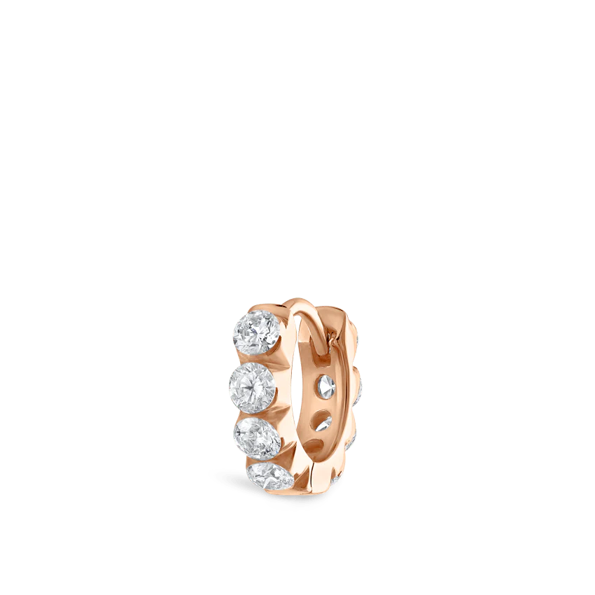 Invisible Set Large Diamond Eternity Hoop Earring - Image 67