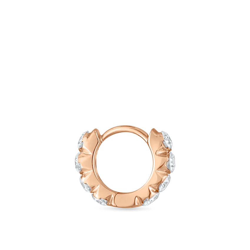 Invisible Set Large Diamond Eternity Hoop Earring - Image 73