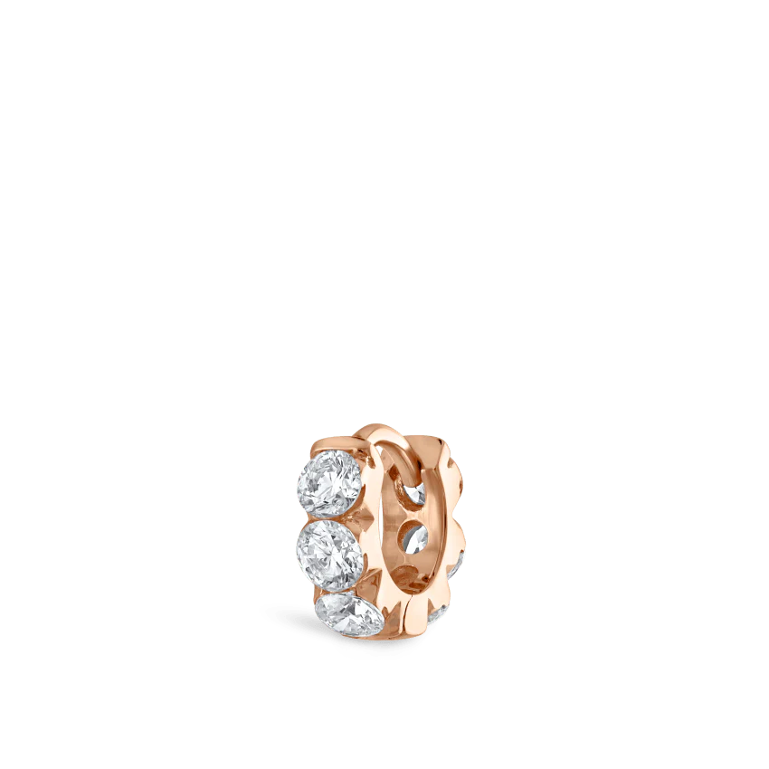 Invisible Set Large Diamond Eternity Hoop Earring - Image 75