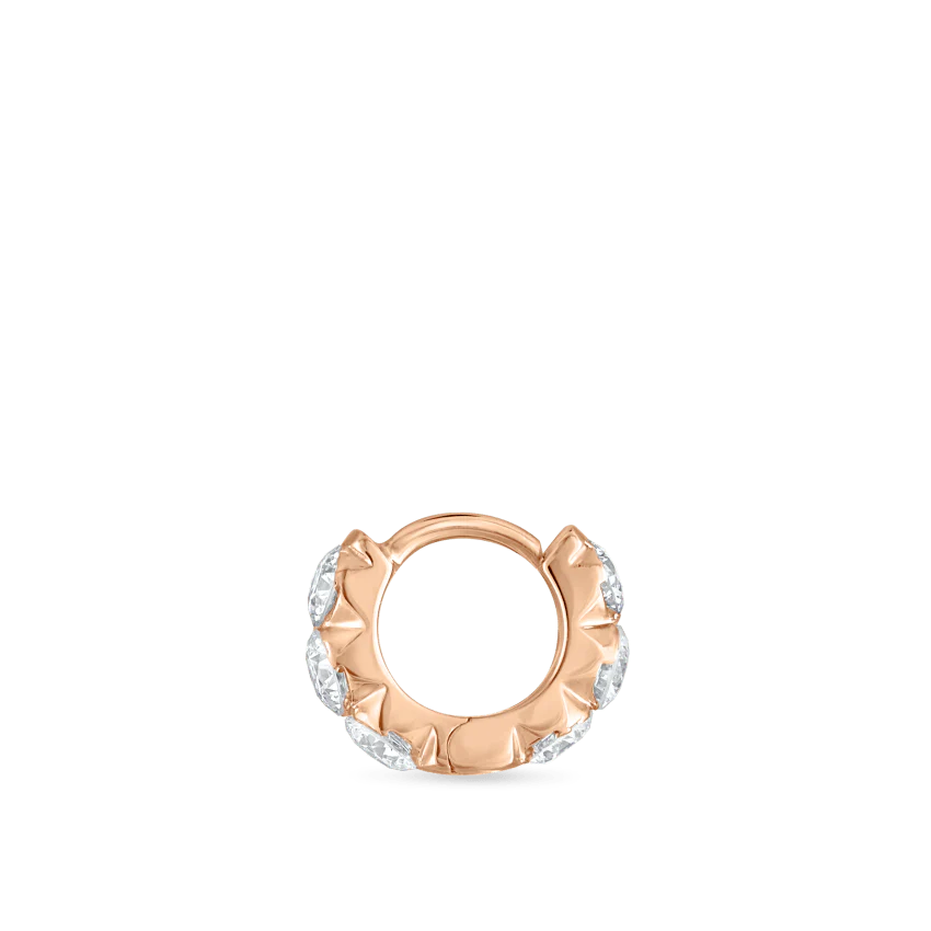 Invisible Set Large Diamond Eternity Hoop Earring - Image 77