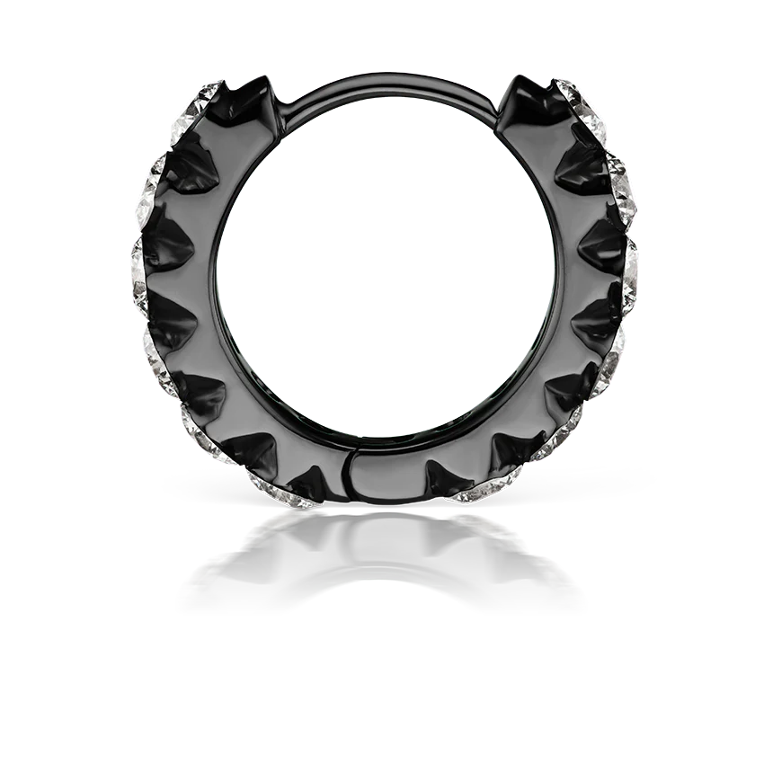 Invisible Set Large Diamond Eternity Hoop Earring - Image 79