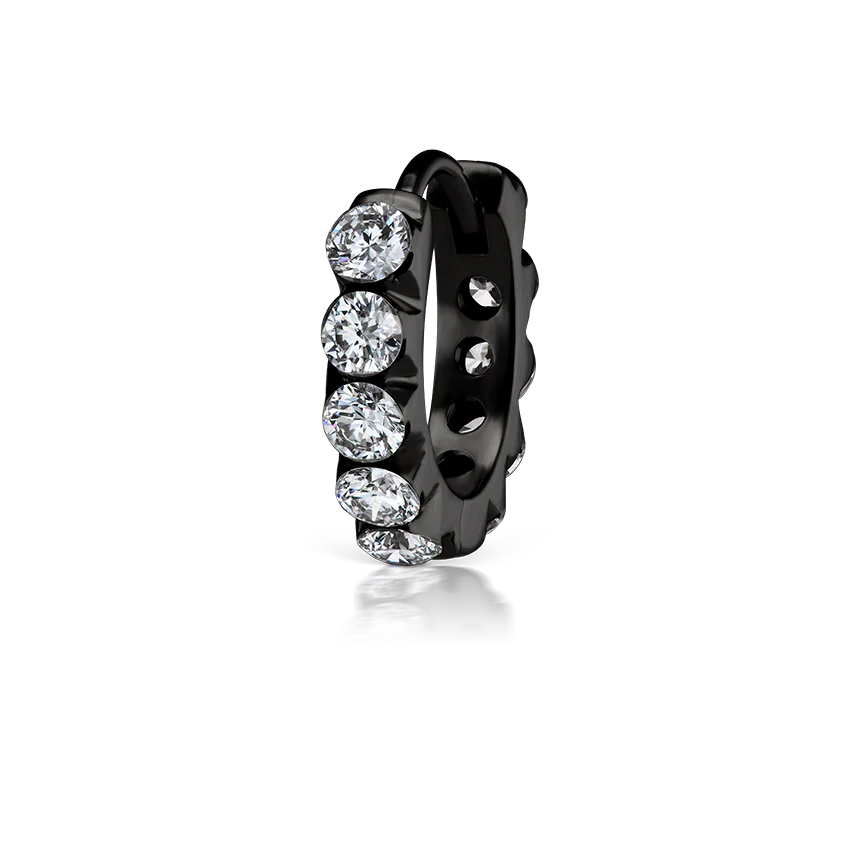 Invisible Set Large Diamond Eternity Hoop Earring - Image 83