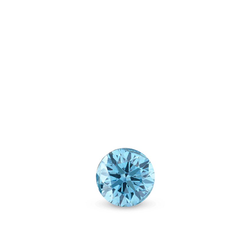 Invisible Set Light Blue Diamond Threaded Stud Earring - Image 11