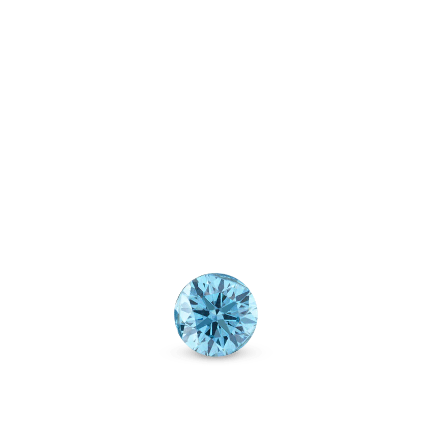 Invisible Set Light Blue Diamond Threaded Stud Earring - Image 16