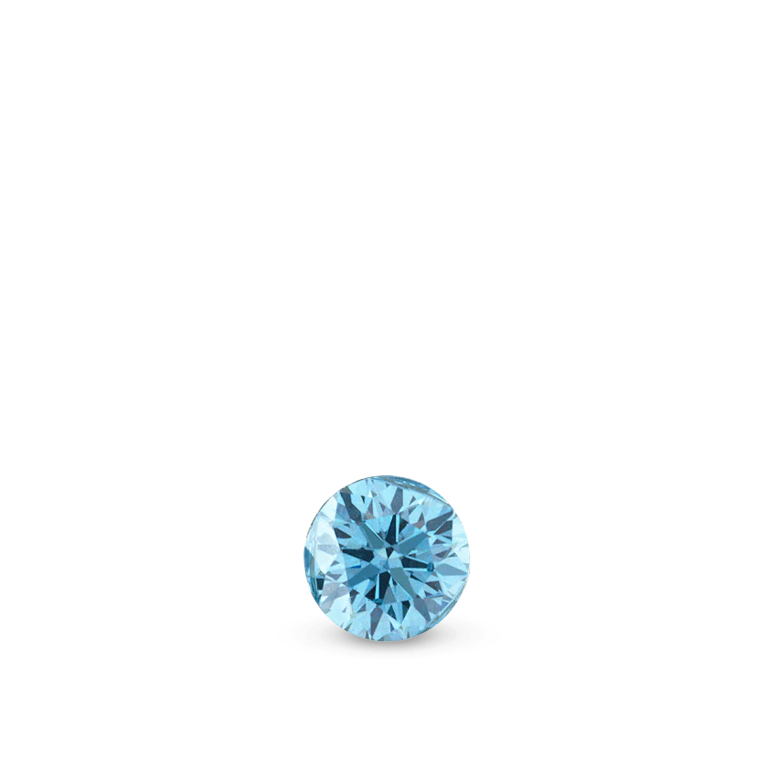 Invisible Set Light Blue Diamond Threaded Stud Earring - Image 8